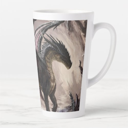 Dragon In Cave Latte Mug