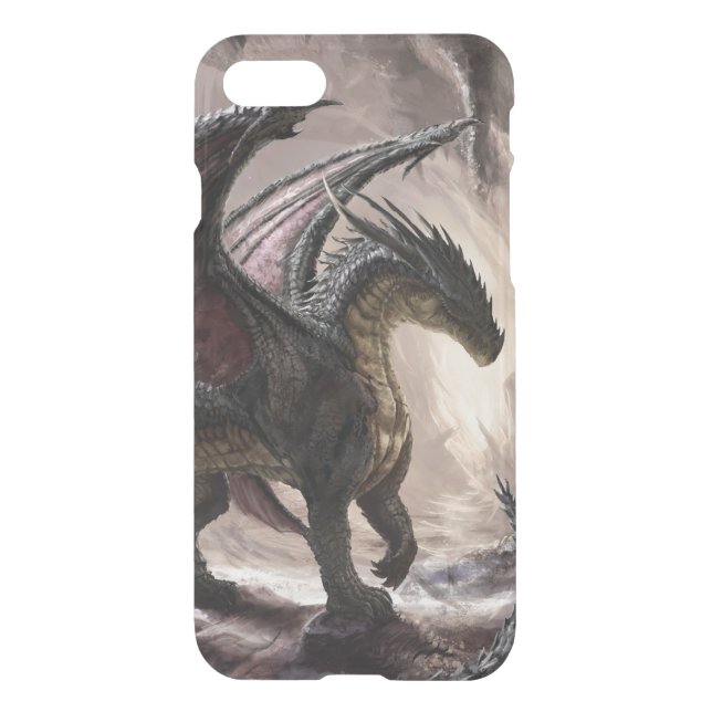 Dragon in cave uncommon iPhone case (Back)