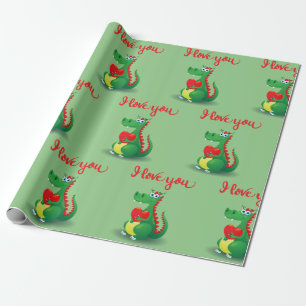 Dragon in Love Wrapping Paper