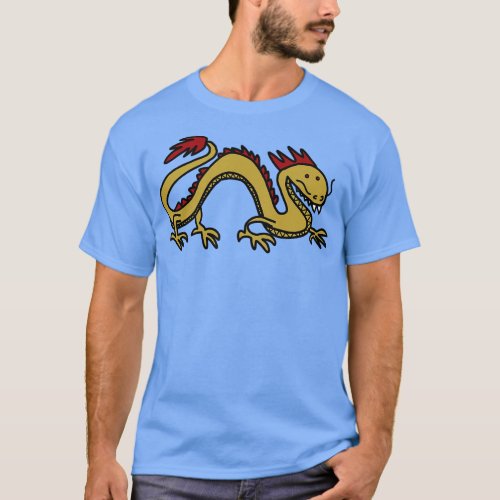Dragon in Red and Gold T_Shirt