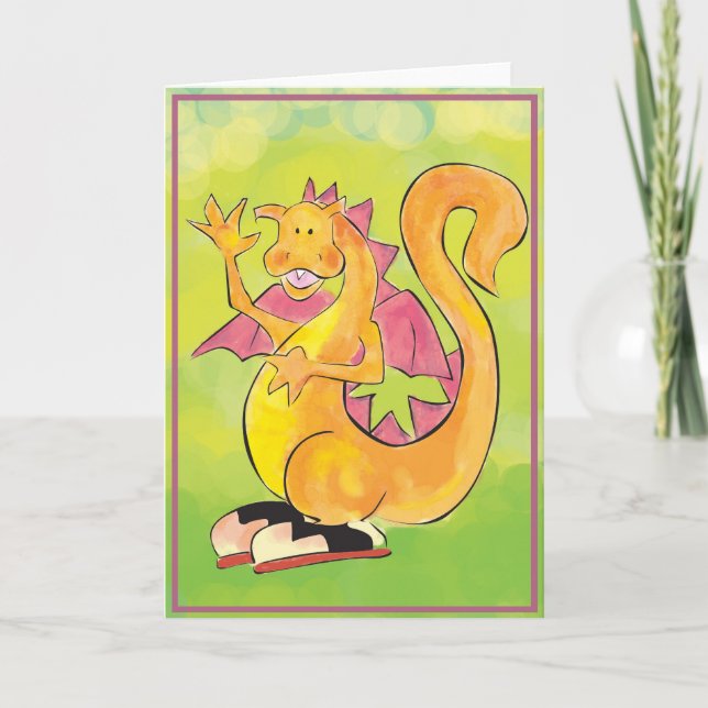 Dragon in Saddleshoes Card (Front)