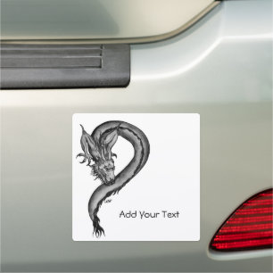 Dragon in Tattoo Style Car Magnet