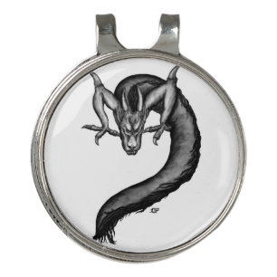 Dragon in Tattoo Style Golf Hat Clip