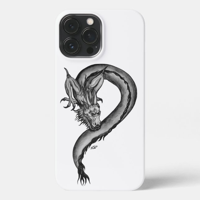 Dragon in Tattoo Style iPhone Case (Back)