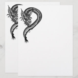 Dragon in Tattoo Style Letterhead