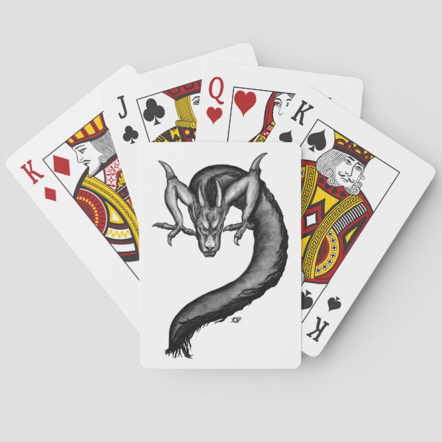 Dragon in Tattoo Style Poker Cards (Back)