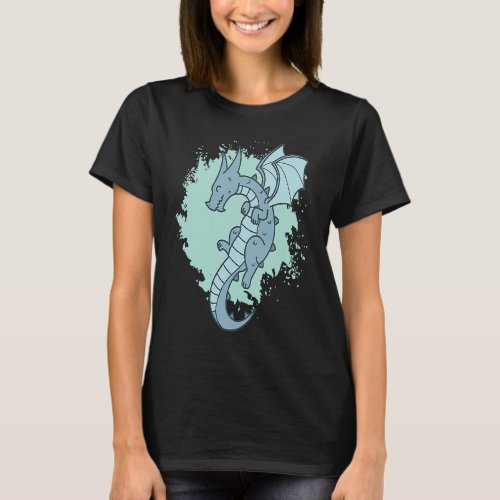 Dragon in the Air Fantasy Animal Fable T_Shirt
