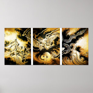 Dragon in the Clouds Hiroshige Japanese Fine Art Poster