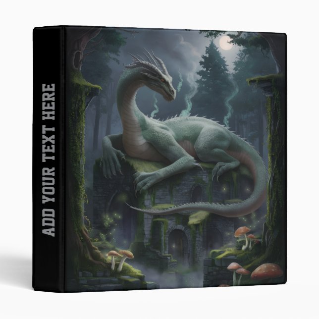 Dragon in the Deep Forest Personalized             3 Ring Binder (Front/Spine)