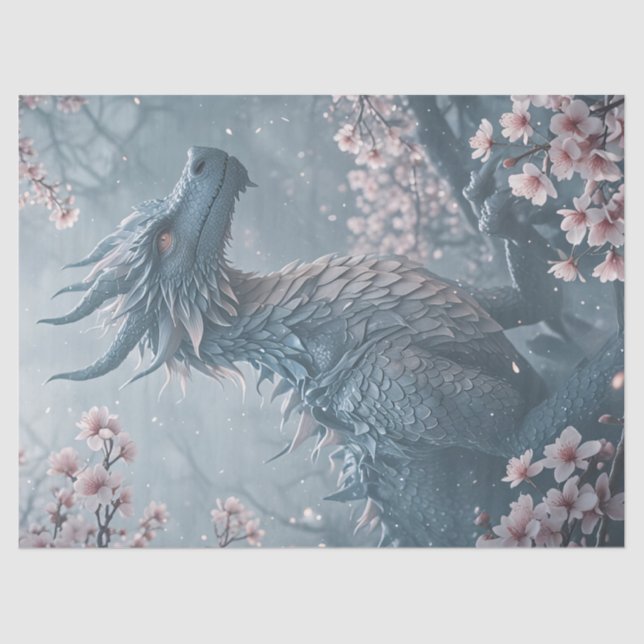 Dragon in the garden tissue paper (Front)