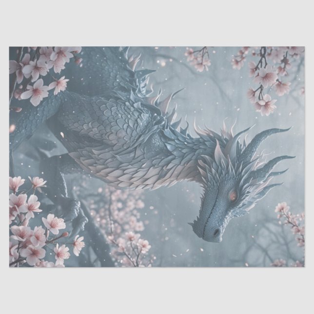 Dragon in the garden tissue paper (Front)