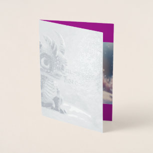 Dragon in the snow. foil card