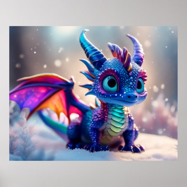 Dragon in the snow.  poster (Front)