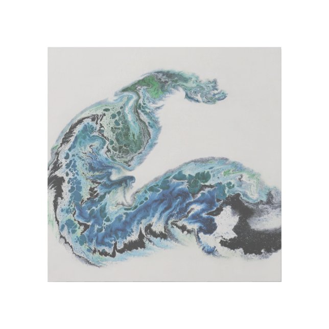 “Dragon in the Waves – Abstract Ocean Energy Galle Gallery Wrap (Front)