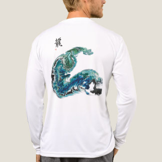 Dragon in the Waves – Abstract Ocean Energy T-Shir Tri-Blend Shirt