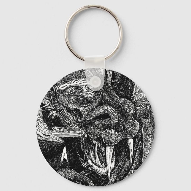 Dragon 'initial' keychain (Front)
