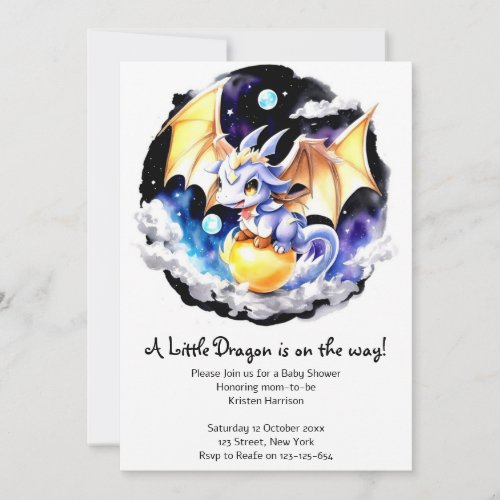 Dragon_Inspired Baby Shower Invitation