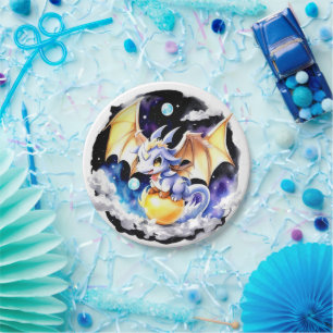 Dragon-Inspired Baby Shower Paper Plates