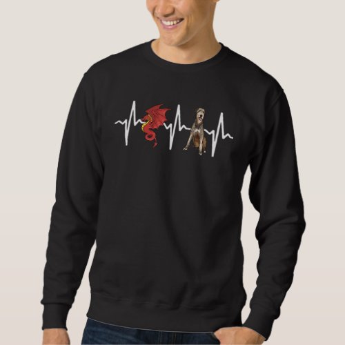 Dragon Irish Wolfhound Heartbeat Dog Sweatshirt