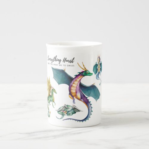 Dragon is a reptile_like legendary bone china mug