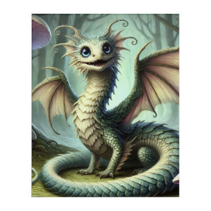 Dragon Jabberwocky Cute Fantasy Creature Art
