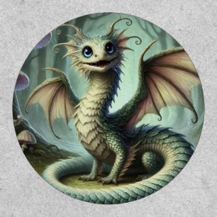 Dragon Jabberwocky Cute Fantasy Creature Art Patch