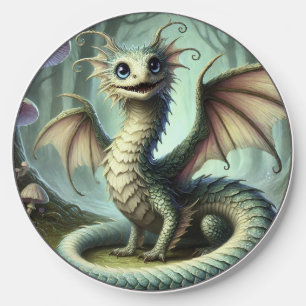 Dragon Jabberwocky Cute Fantasy Creature Art Wireless Charger