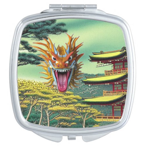 Dragon Japanese Style Compact Mirror