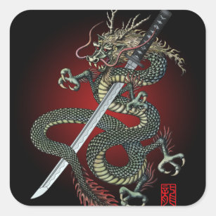 Dragon Sword Temporary Tattoo  Autumn Dragon