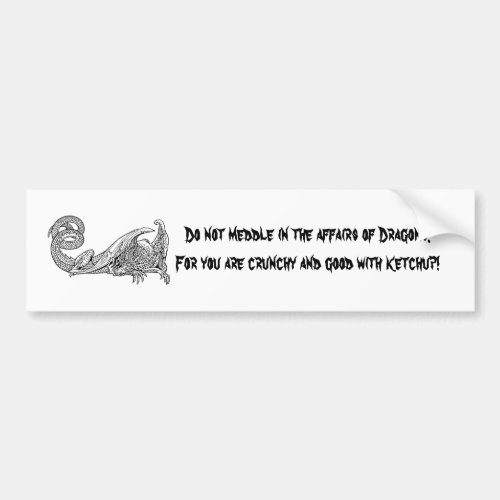 Dragon Ketchup 2 Bumper Sticker