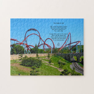 Dragon Khan Roller Coaster with Poem Jigsaw Puzzle