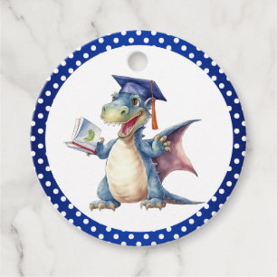 Dragon Kindergarten Graduate Circle Favor Tags