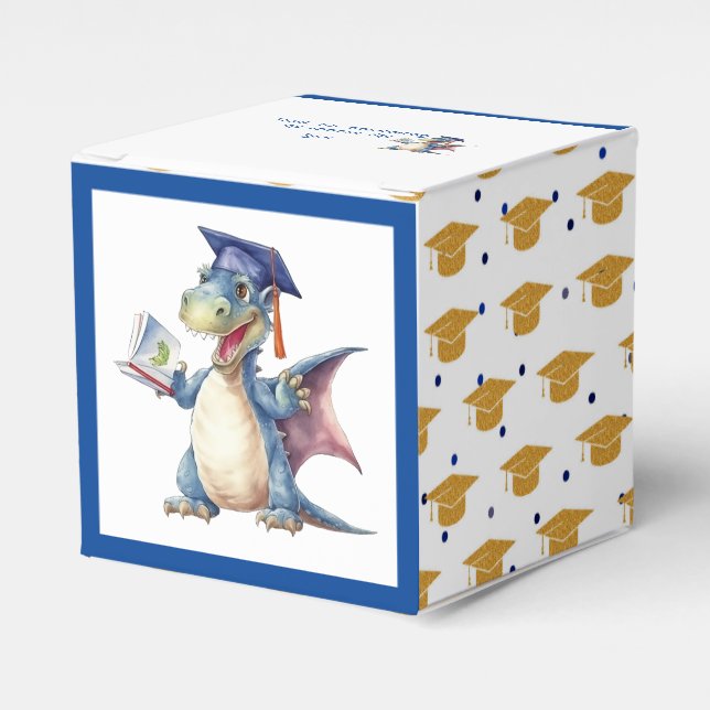 Dragon Kindergarten Graduate Paper Favor Box (Front Side)