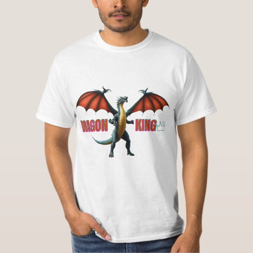 Dragon King Printed T_Shirt Majestic Mythical App T_Shirt
