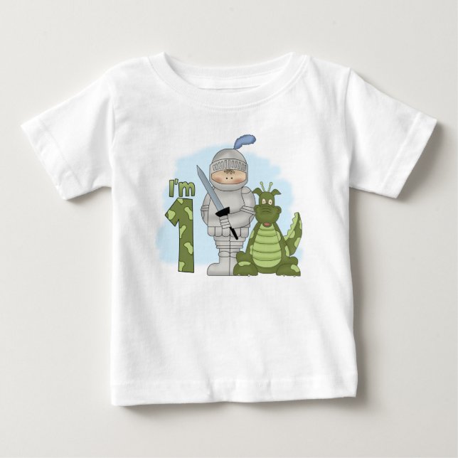 Dragon Knight 1st Birthday Baby T-Shirt (Front)
