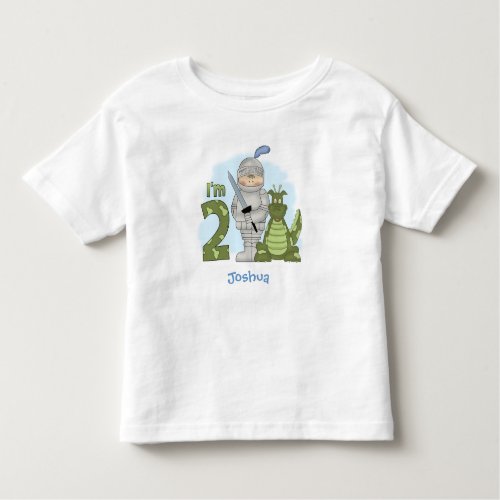 Dragon Knight 2nd Birthday Personalized Toddler T_shirt