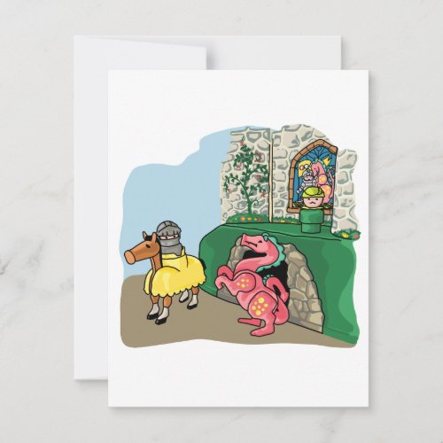 Dragon Knight and Outlaw Hero at the Castle Note Card