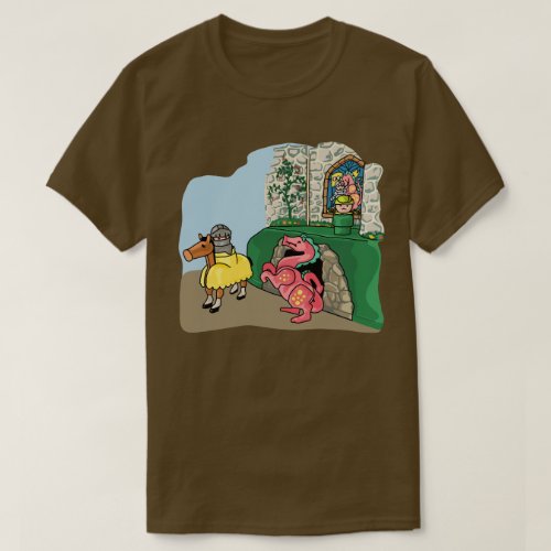Dragon Knight and Outlaw Hero at the Castle T_Shirt