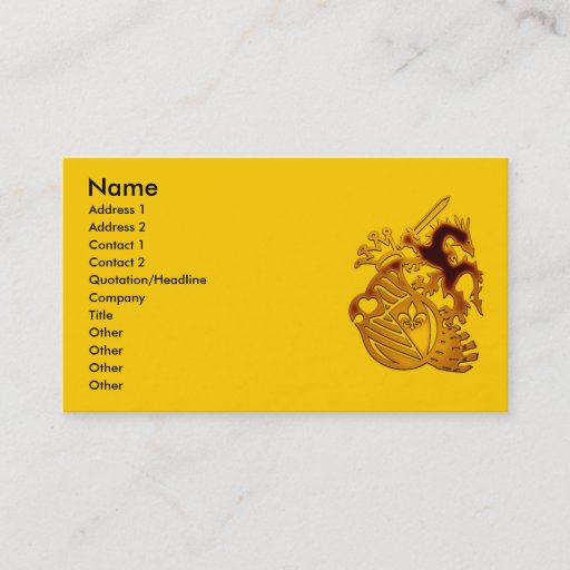 Customizable Dragon_Knight Business Card