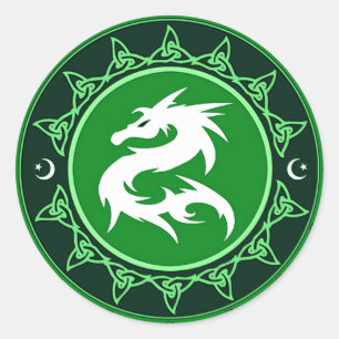 Dragon Knot 8 Classic Round Sticker