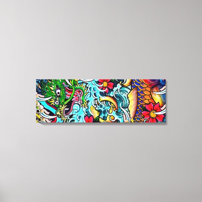 Dragon Koi Canvas Print (Front)