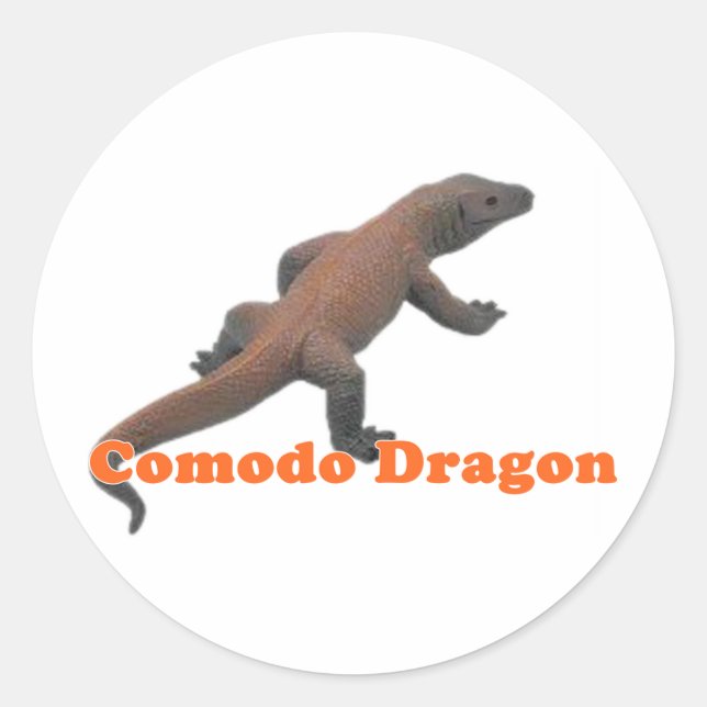 Dragon Komodo Series Classic Round Sticker (Front)