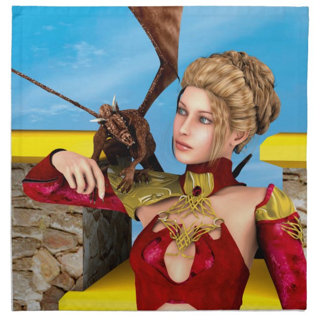 Dragon Lady Cloth Napkin (Front)