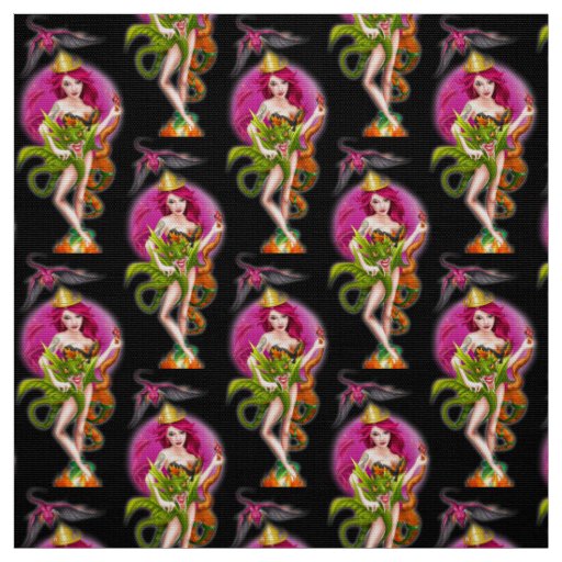 Dragon Lady Princess Fire Queen Fabric