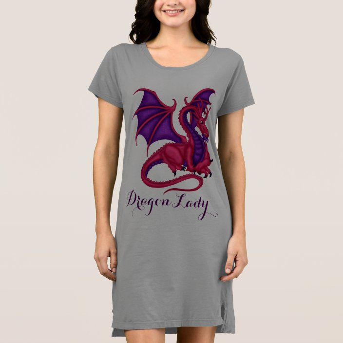 Dragon Lady T Shirt Dress Zazzle Com