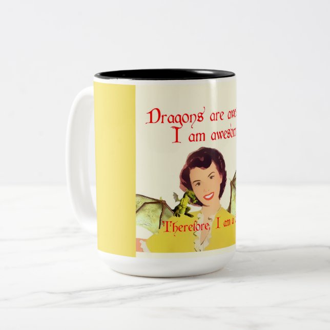Dragon Lady Two-Tone Coffee Mug (Front Left)