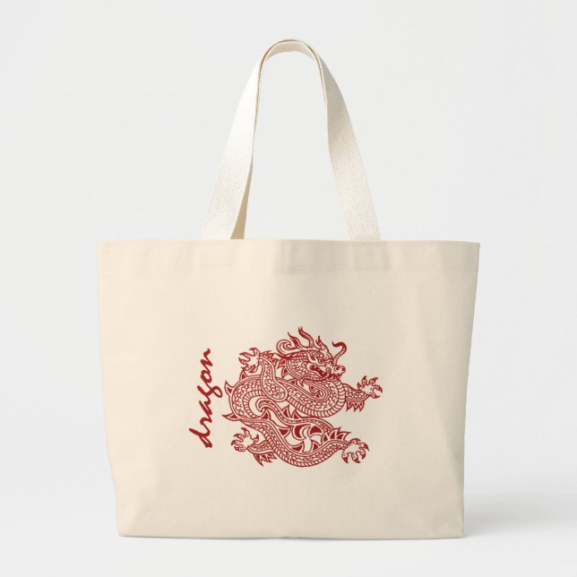 dragon large tote bag (Front)