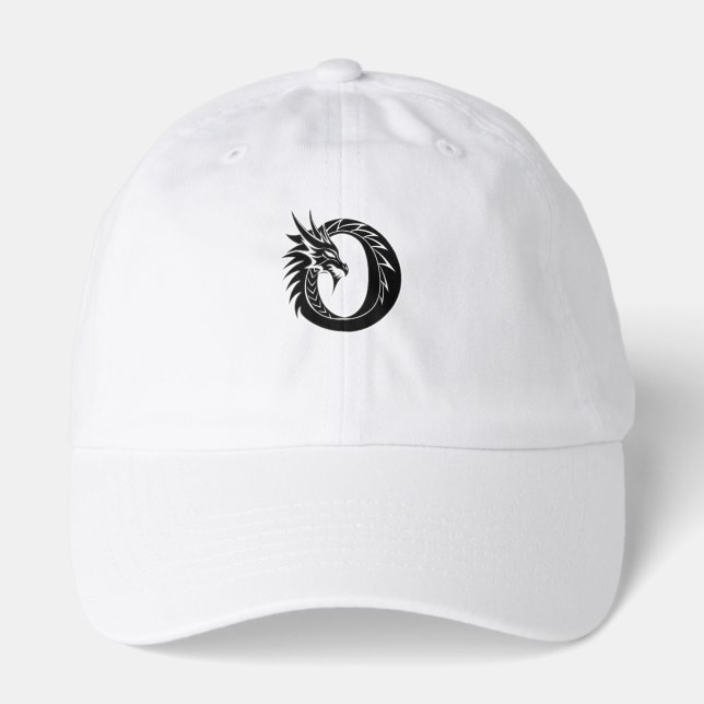 Dragon Letter O – Circular Dragon Design Hat (Front)