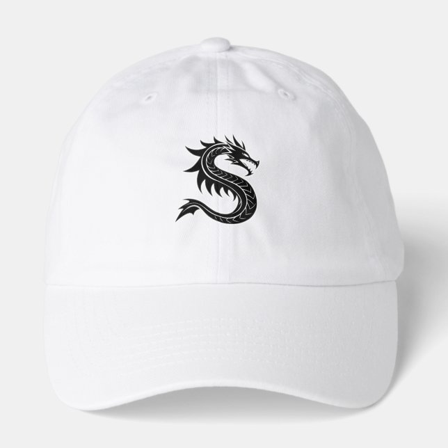 Dragon Letter S – Snake Style Dragon Design Hat (Front)