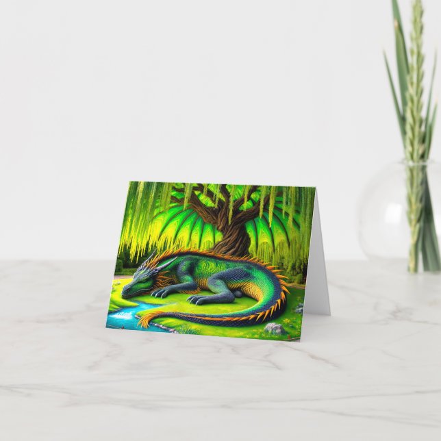 Dragon Letterpress Thank You Card (Front)